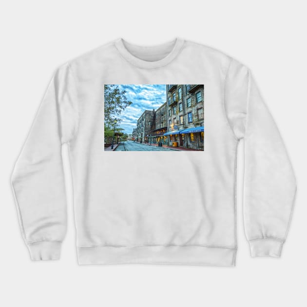 River Street Savannah Georgia Crewneck Sweatshirt by Gestalt Imagery